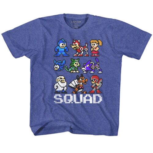 Mega Man Squad Vintage Royal Children T-shirt - Photo 1 sur 2