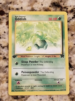 first edition oddish pokemon card Pokémon - Oddish (68) - Neo Genesis - 1st Edition - Trading Card main image 1