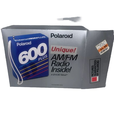 Polaroid 600 Plus Transistor Radio Film Promo Advertising AM/FM Battery 1989