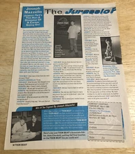 1995 JOSEPH MAZZELLO Jurassic Park  - Vintage Magazine Clipping