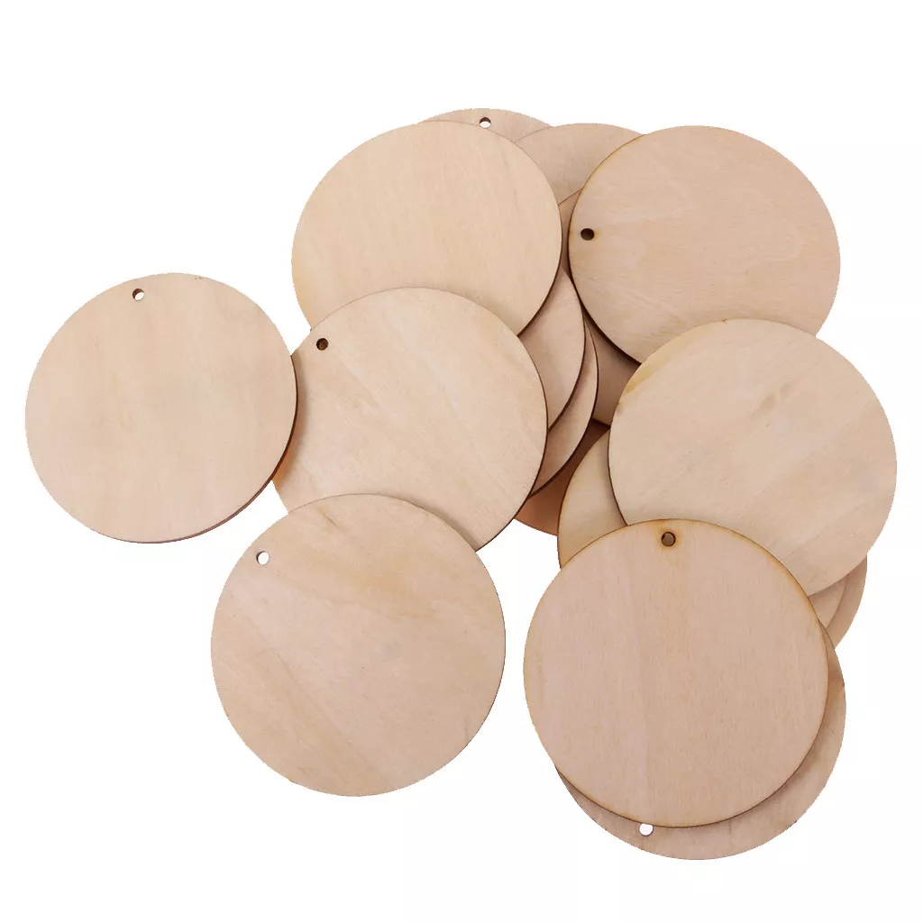 Round wood pieces top