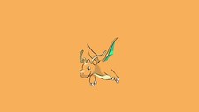 Pokemon pokmon dragonite anime simple background orange Pad Gaming Mat Desk