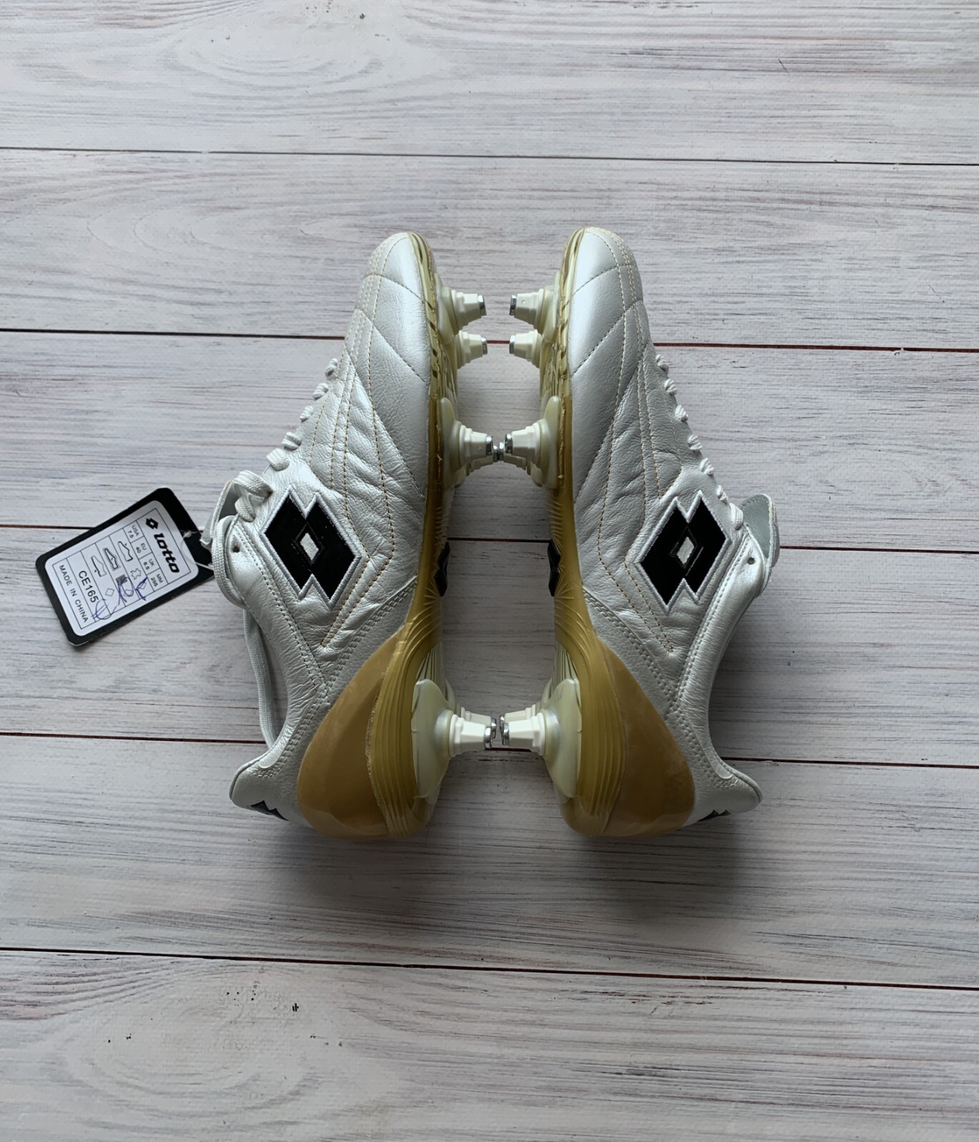 Lotto scarpe calcio calcio tacchetti pelle UK 6 5 US 7 5 MM 255