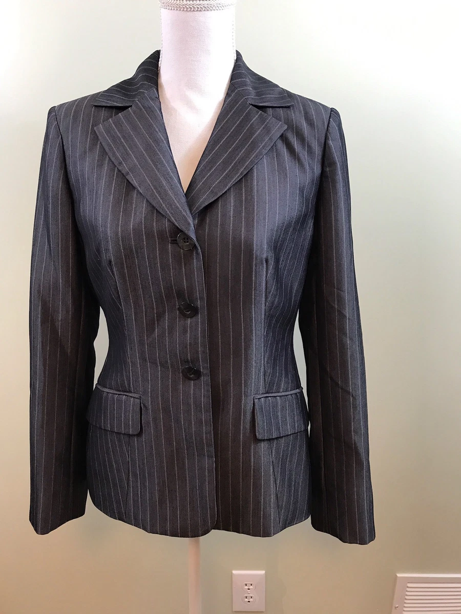 pembekurdelem Striped Blazer Jacket Trousers Suit Women Gray - Trendyol