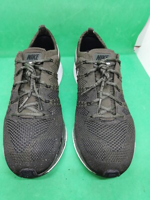 Nike Flyknit Trainer Black/Sequoia 2012 532984-030 Mens Size 12 No Box NIKE AIR FLYKINT TRAINER+ RACER BLACK SEQUOIA OLIVE GREEN  main image 3