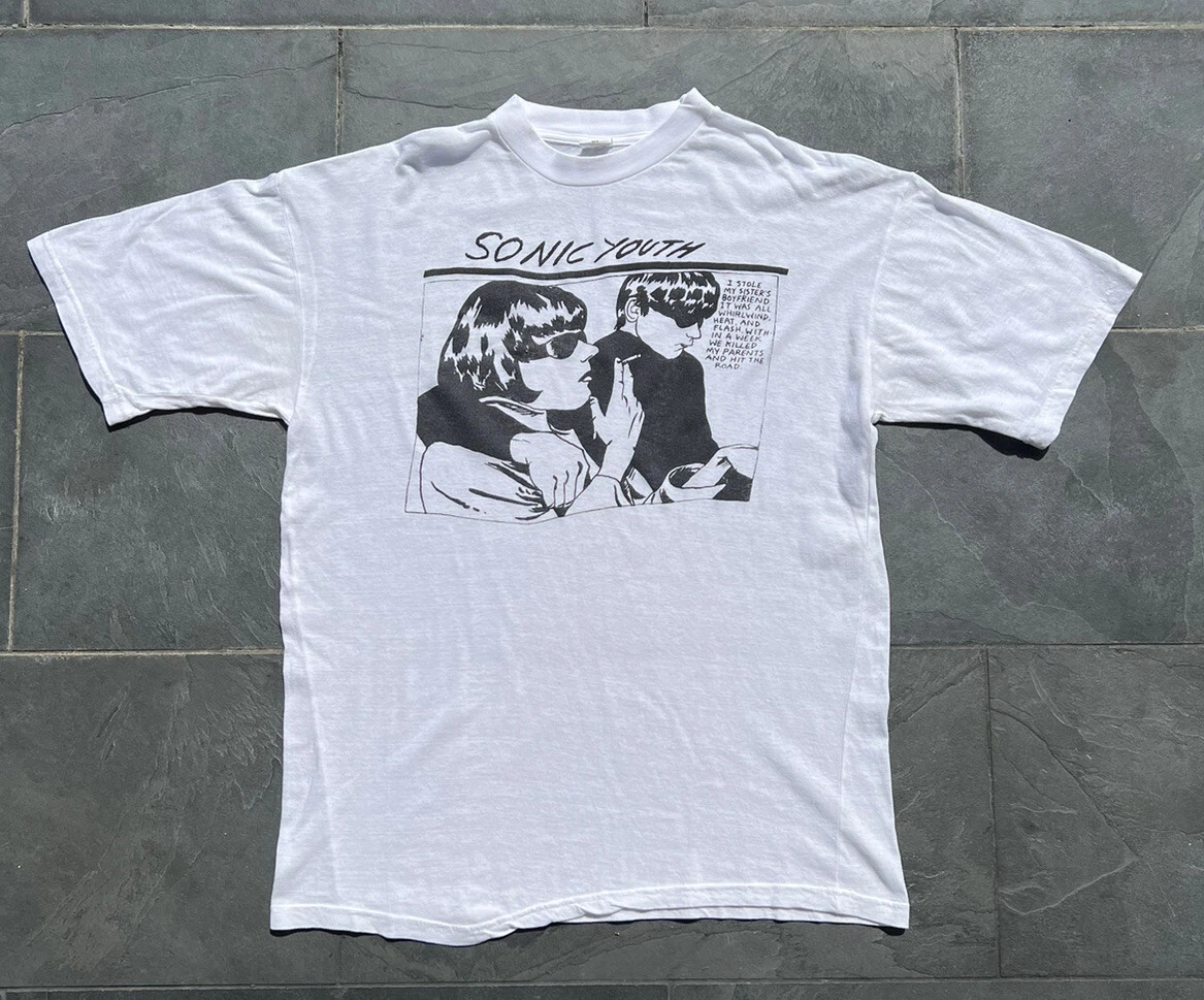 Vintage 90s Sonic Youth Goo Promo Band Concert European Lot T-Shirt Size XL