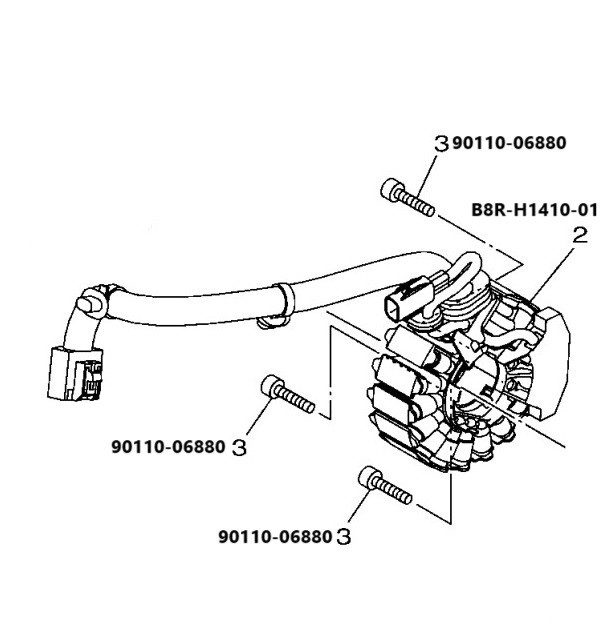 Yamaha Zuma 125 22-24 and Cygnus Gryphus Genuine Stator Assy and