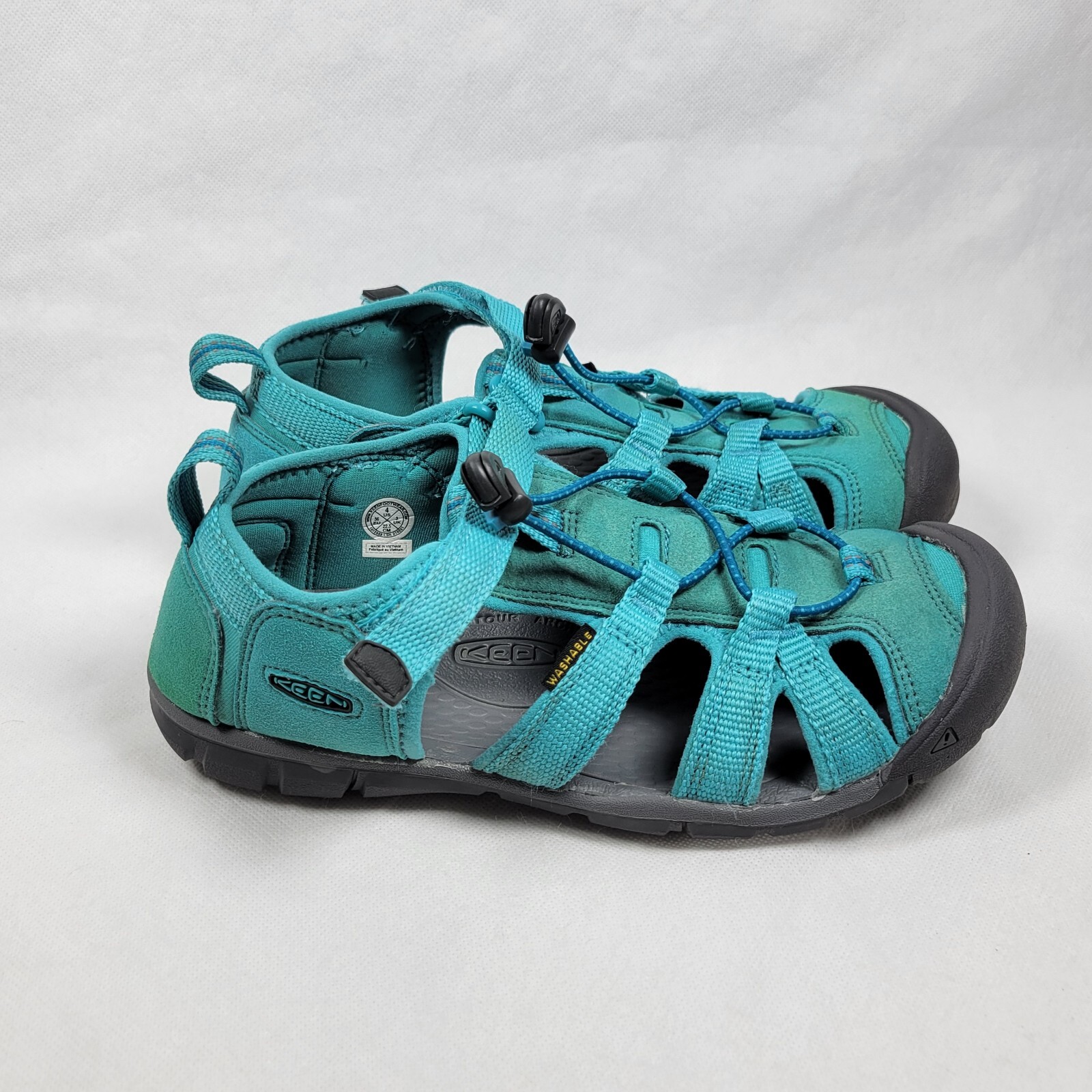 Scarpe sandali KEEN donna Newport H2 impermeabili taglia 4 verde acqua escursionismo outdoor