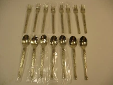 Lot 15 Kitchen LIne Gold Korea Stainless Spoon Fork Flatware Silverware