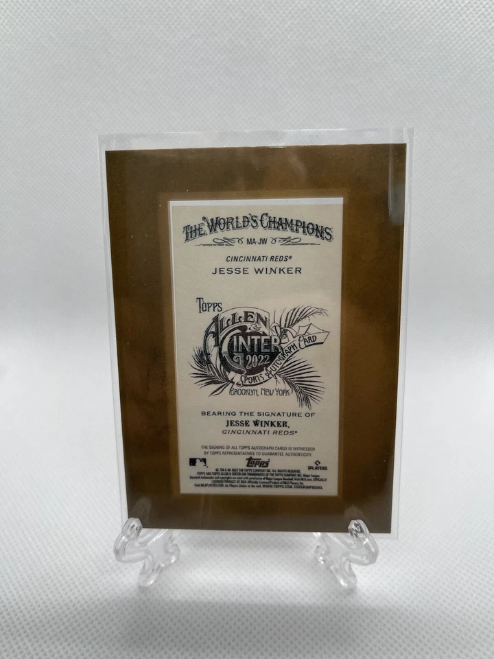 2022 Allen & Ginter Jesse Winker Mini Framed Auto card #MA-JW - Image 2 of 2
