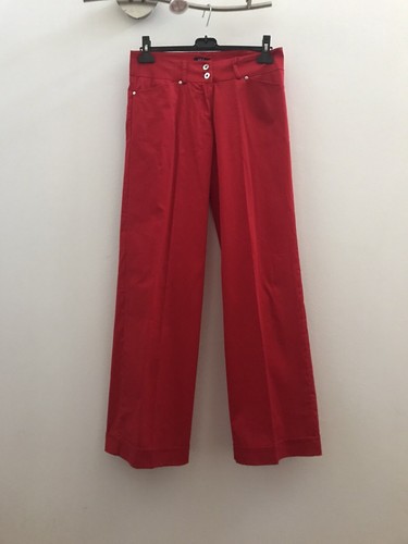 Pantalone Donna Pantapalazzo Tg 44 Rosso | eBay