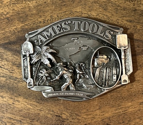 Ames Tools Belt Buckle ~ Panama Canal ~ 1987 Limited Edition #387