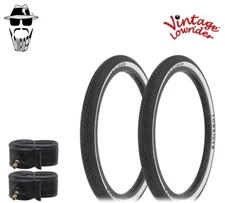 2 Original LOWRIDER 20" x 1.75" Bicycle LOWRIDER LOGO Tires Mini Brick W/TUBES.