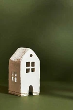 ANTHROPOLOGIE Decor SWEET HOME Farmhouse Holiday White 7" Tabletop NWT