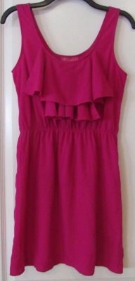 up by ultra pink dress UP by Ultra Pink Juniors Size M Ruffle Front Sleeveless Dress in Hot Pink