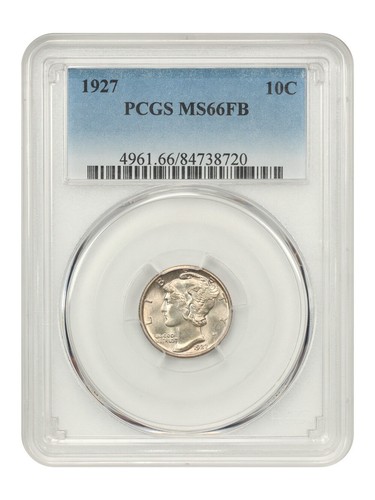 1927-P Mercury Dime NGC MS66 FB Superb Eye Appeal Strong Strike