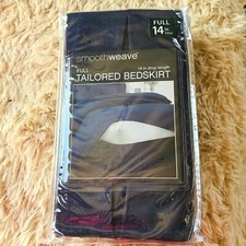 Navy Bed skirt Smooth weave 14" drop Bedding Full size