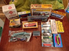 Vintage H.O. and 9mm Scale Train Cars And Accessories Read Desc.