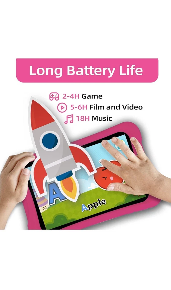 Tablet for Kids, 8 inch Toddler Kid Tablet Android 11 Go, 1GB RAM 32GB ROM - Image 3 of 4