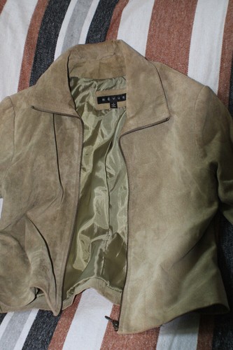 Revue 100% Genuine Suede Leather Jacket size 4 - Picture 4 of 12