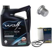 MotoröL Set 5W30 5 Liter + ÖLfilter + Schraube FüR Audi A3 Skoda VW Passat 2.0