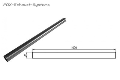 Stainless steel exhaust tube Ø 80mm length 1000mm