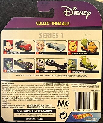 Hot Wheels Character Cars Disney Mickey Mouse Y Malefica | Envío Gratis