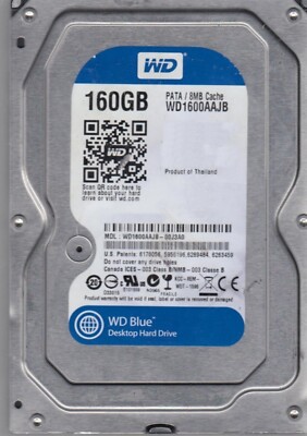 160 GB IDE Western Digital WD1600AAJB-00J3A0 P-ATA 7200rpm 2MB 3,5'' HDD Neu