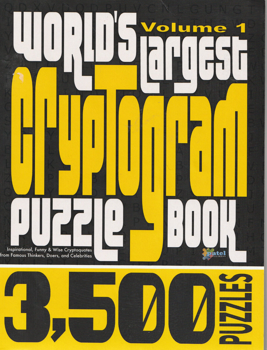 Worlds Largest Cryptogram Puzzle Book: 3,500 Puzzles (NOT USED) LC7  9781978417052| eBay