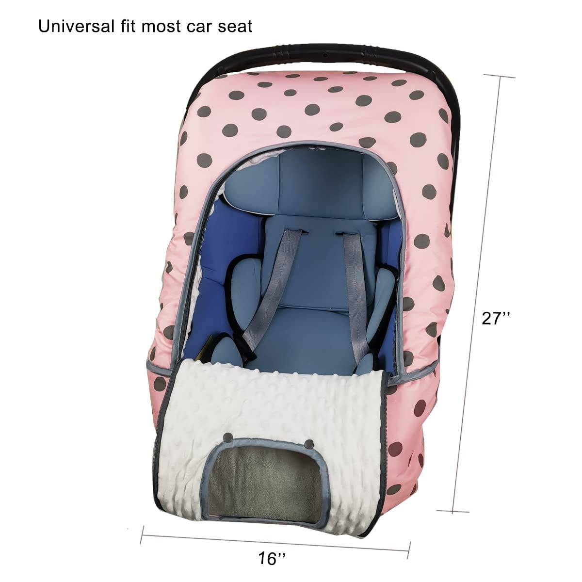 Carseat Cover Girls, Winter Baby Car Seat Covers for Infant Car Seat