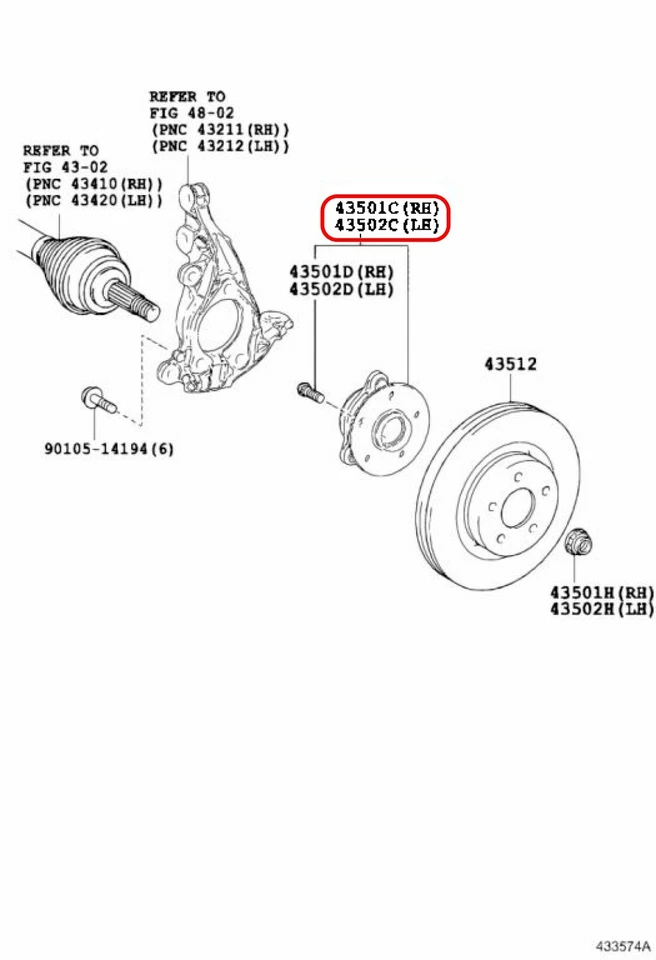 Conjunto de buje PHV genuino Toyota Prius Prius 4355047020 43550-47020 fabricante de equipos originales Japón Foto 3 de 4