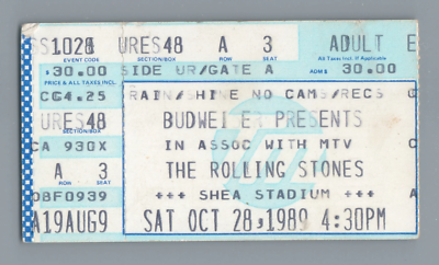 Rolling Stones in Concert October 28, 1989 Shea Stadium Budweiser