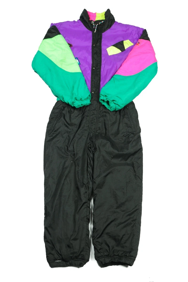 90s Vintage Ski Suit Taille S Neige Combinaison 80s Snowboard Tout