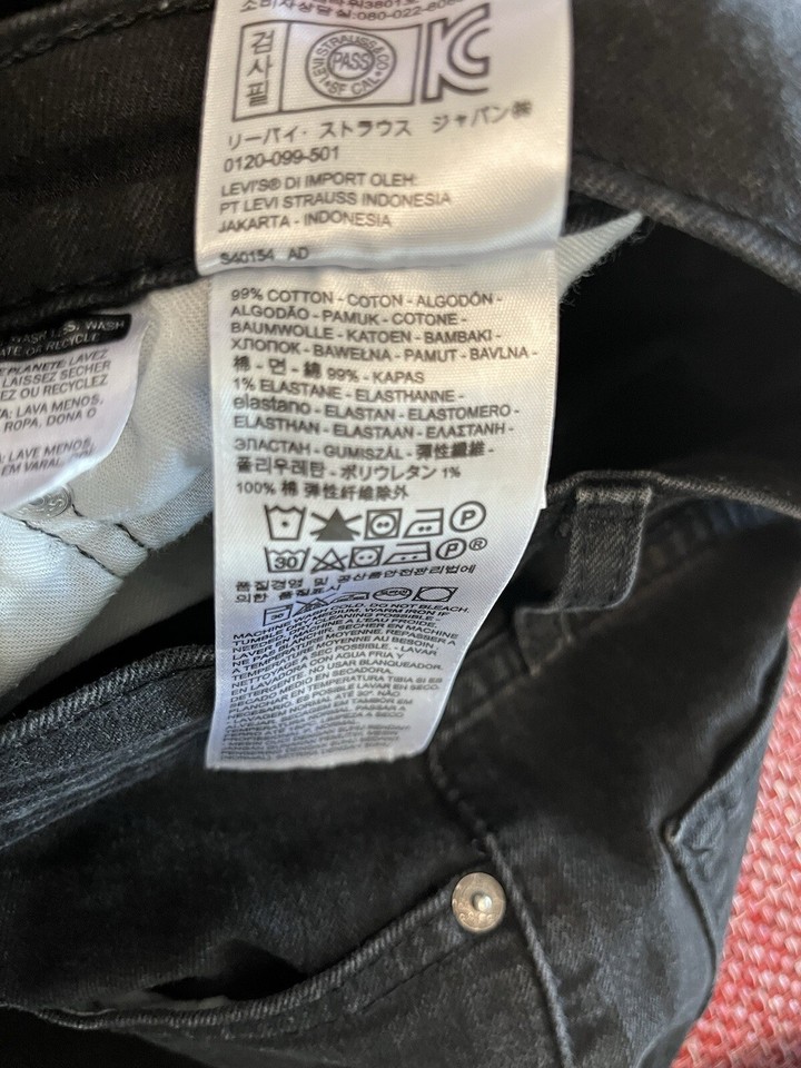 Levi’s Men’s 511 Slim Flex Fit Black Jeans 28x30 eBay