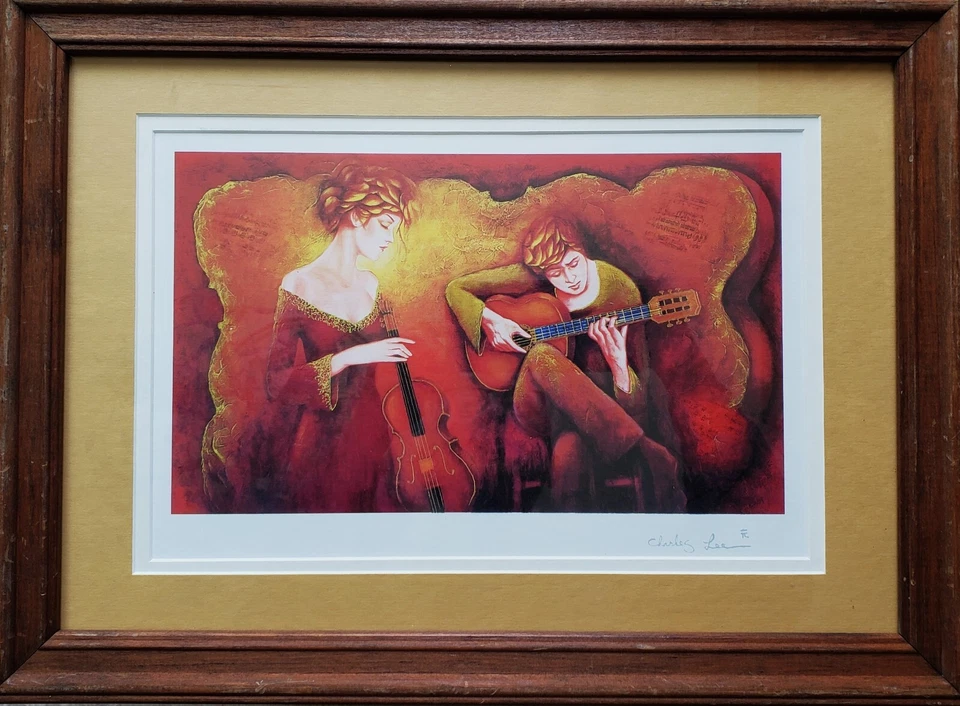 CHARLES LEE (b. 1948) Musical Interlude SIGNED Lithograph FRAMED - Image 2 of 4