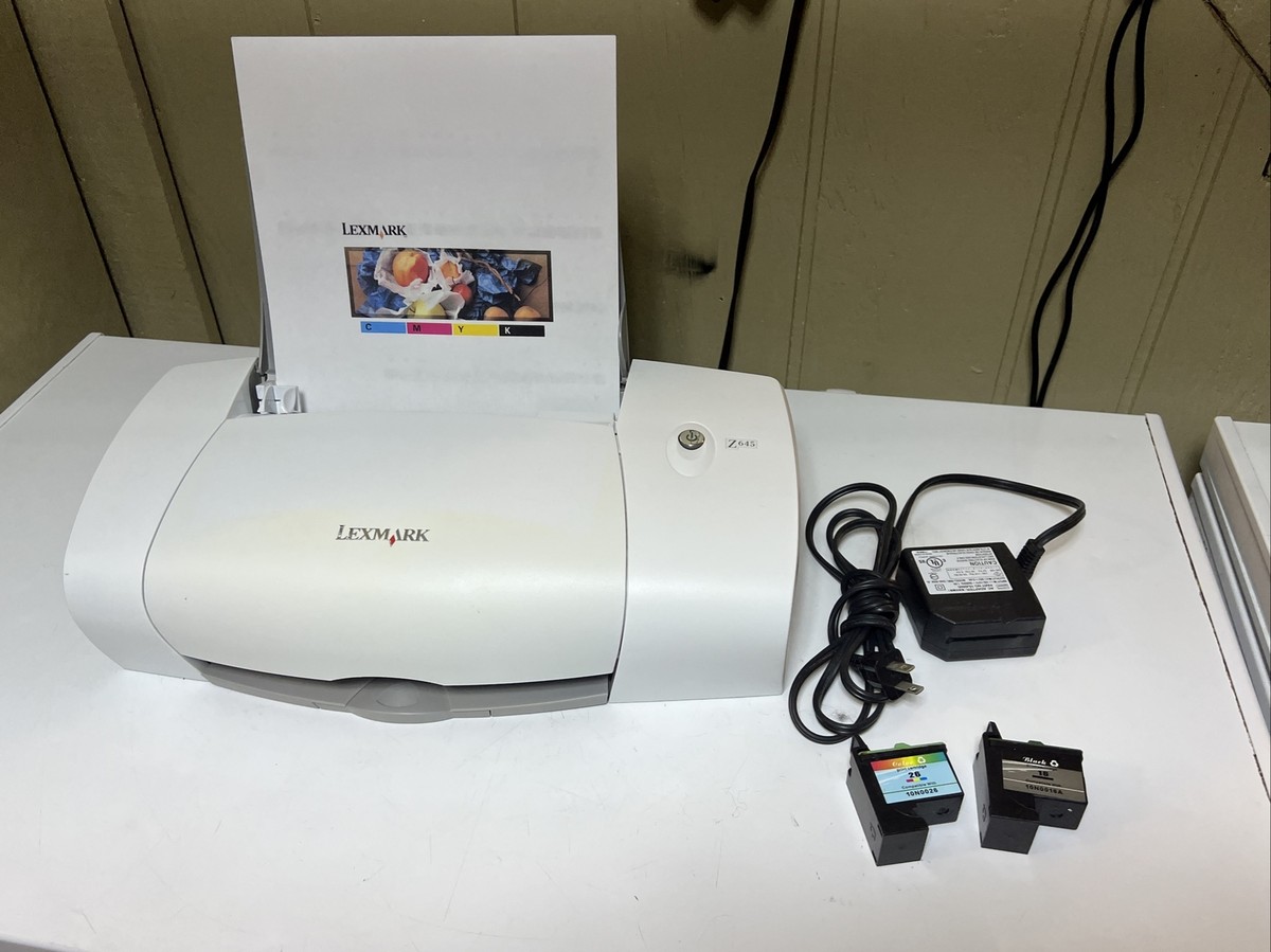 Lexmark Z645 Vintage Compact Color Ink Jet USB Printer Inkjet Hood