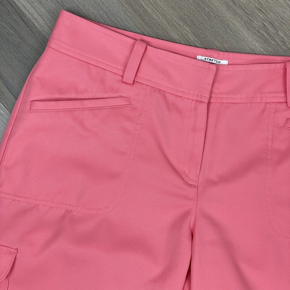 Izod Golf Shorts Womens 6 Coral Pink Nylon Bermuda Stretch Pockets Lightweight - Image 4 of 4