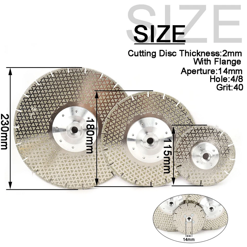 M14 Thread Double Coated Diamond Cutting Saw Blade Grinding Disc Electroplated - Image 2 of 4