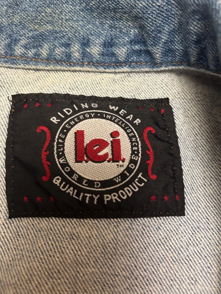 90s L.E.I Denim Jacket Sunflowers Size Small - Image 3 of 4