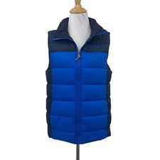 Columbia Filled Puffer Vest Youth Kids L Large Navy Zip Up Sleeveless Outdoor