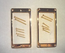 Arched LP METAL HUMBUCKER PICKUP RINGS SURROUNDS MIGHTY MITE GOLD 4 Les Paul