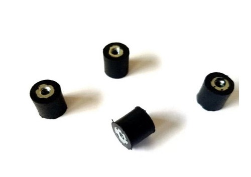 QTY4 SMALL GOMMA MOUNT #6-32 x 7/16 x 7/16 ISOLATORE ANTIVIBRANTE FEMMINA TONDO - Foto 2 di 7
