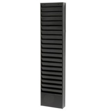 Medical Chart Hanging Wall File Holder 20 Pockets Black