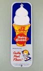 VINTAGE DQ DAIRY QUEEN ICE CREAM SHAKES MALT GAS PORCELAIN PUMP STATION OIL SIGN