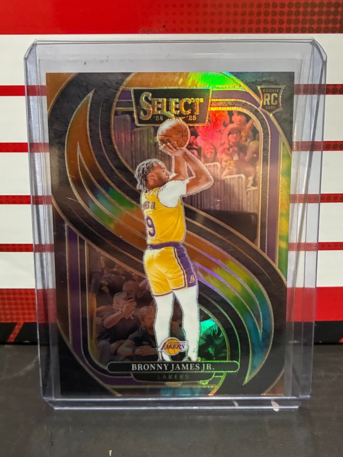 2024-25 Panini Select Bronny James Tie-Dye Prizm #/25 RC Premier Rookie Lakers