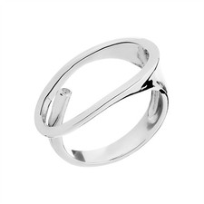 Silverly Sterling Silver Ring Solid 925 Minimalist Statement Modern Open Loop
