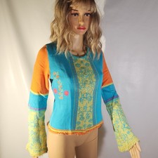 Suéter Cárdigan Holandés Oilily Talla XS Vintage Años 90 Y2k Hecho en Italia Extra Pequeño