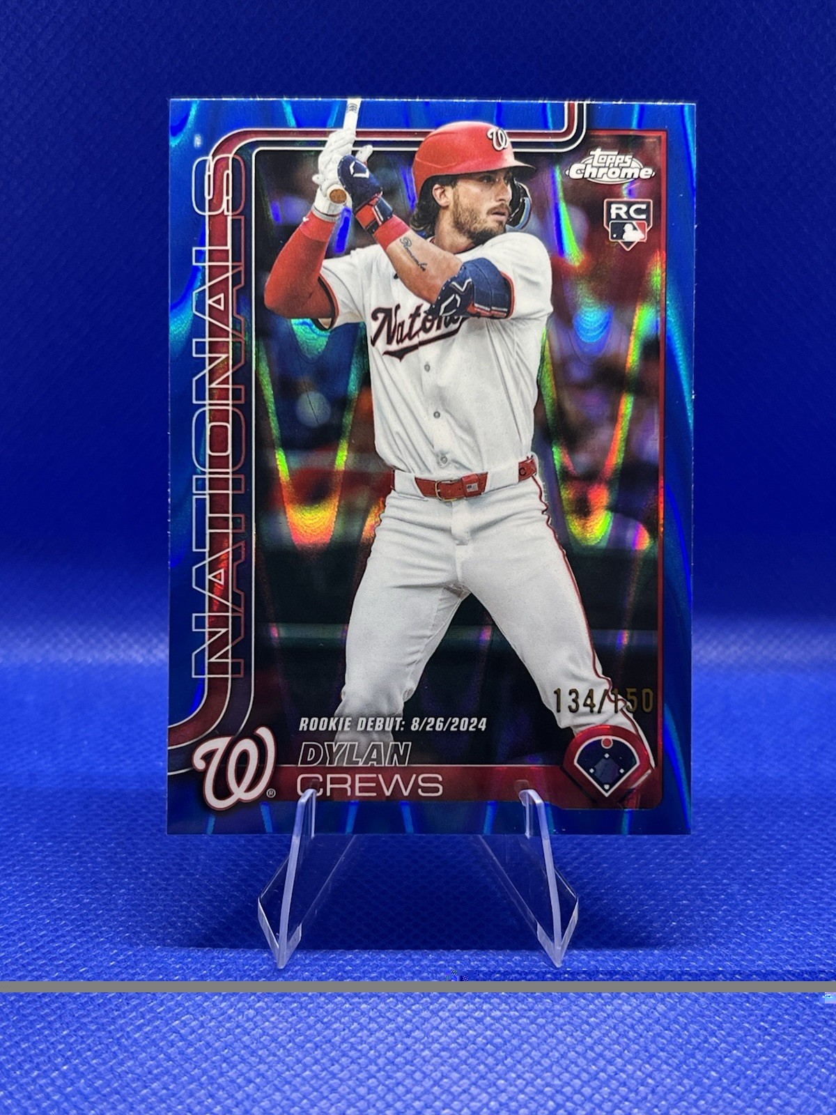 2025 Topps Chrome Update Dylan Crews Blue Raywave /150 #USC190 + Others