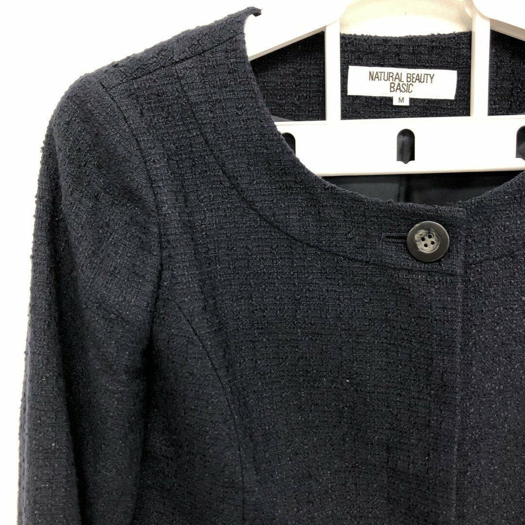 NATURAL BEAUTY BASIC Collarless Jacket M Navy Blu… - image 4