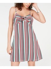 TRIXXI Womens Shift Mini Dress White Spaghetti Strap Juniors 2XS